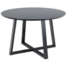 Arredamento1 - Tavolo Norsica 615, Nero, 75x0x0cm, Pannello di fibra a media densità, Impiallacciatura di legno naturale, Legno