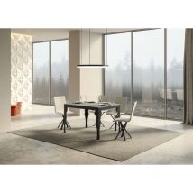 Tavolo Paxon Evolution piano Cemento 90x120 Allungato 380 telaio Antracite