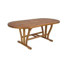 Iperbriko - Tavolo per esterno in legno di Acacia Ovale Allungabile 150/200x90x h74 cm