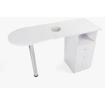 Bodyline Health And Massage - Tavolo per manicure con aspiratore e cassettiere e palo cromato Leopard