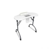 Naizy - Tavolo per unghie con ventosa Tavolo per manicure pieghevole con braccioli Cassetti e borsa per il trasporto Tavolo per manicure portatile