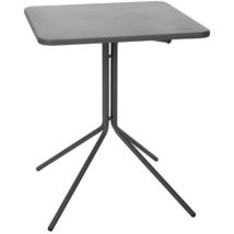 Tavolo Pieghevole 58x58x70cm Grigio Scuro, X99001620 Ambiance