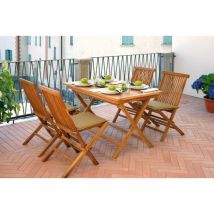 Greenwood - Tavolo pieghevole in legno teak Lipari - rettangolare 120x70 cm