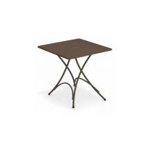 EMU - Tavolo Quadrato Pigalle 76x76 cm - Marrone d'India