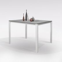 Tavolo plutone all. 110X70 bianco e cemento