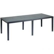 Tavolo queen antracite 220x90x72 h con prolunga