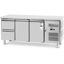Tavolo refrigerato - 417 L - 2 x GN 1/2 + 2 scomparti - 179 x 70 cm - Royal