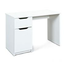 Scrivania westphalen + 1 anta + 1 cassetto 115x55x76 cm laminato bianco
