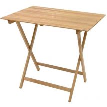 Tavolo tavolino pieghevole richiudibile in legno naturale 80x60 cm campeggio