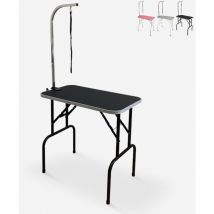 Tavolo Toelettatura Cani Gatti Animali Pieghevole Con Laccio Mastiff Colore: Nero