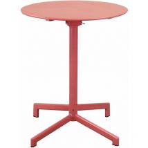 Tavolo tondo diametro 60 cm chiudibile da esterno per bar e pub salvaspazio con struttura e piano in acciaio Bazar - Red