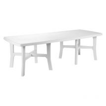 Tavolo da giardino esterno in polipropilene allungabile 'trio plus' bianco