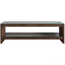 Wellhome - Tavolo tv, 100% in legno in pino, colore in noce - Noce