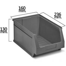 Cassetto impilabile grigio No52 236x160x130 mm. (2/6)