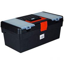 EHS - Tayg Basic 112553 - Cassetta degli attrezzi, 16 pollici, 400 x 217 x 166 mm, Nero/Arancione