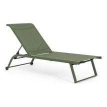 Bizzotto – Kinderbett Taylor Herb mit Rädern – pulverbeschichtetes Aluminium, Textilene – 70 cm, 182 cm, 91,5 cm, 34 cm Sitzhöhe