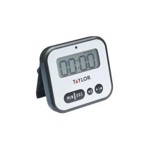 Taylor Pro Temporizador de Cocina con Cronómetro, Plástico, Blanco/Negro