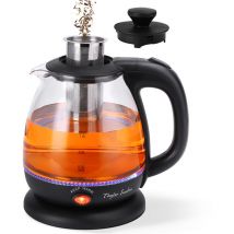 Taylor Swoden - Hervidor de Cristal de 1 Litro, 2200W, Hervidor de Agua Eléctrico con Iluminación led, Libre de bpa, Función Mantener Caliente, con