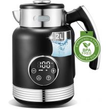 Taylor Swoden - Asher Pro – Wasserkocher, 2L, doppelwandiger Edelstahl, 2200 w, Temperatureinstellung (40–100 °C), LED-Anzeige, 2 Stunden warm halten