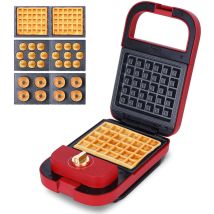 Taylor Swoden - Vito - Gofrera 3 en 1: donuts, gofres y buñuelos, 600 w, revestimiento antiadherente, 3 placas desmontables fácil de limpiar,