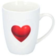 Taza Mug Porcelana Corazones Rojos Cc 330 Edco