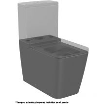 Roca - Taza Rimless con salida dual para inodoro de tanque bajo square inspira Color: Onix