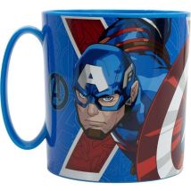 Tataway Marvel Tazza Blu Per In Plastica Avengers Iron Man Captain 350 Ml