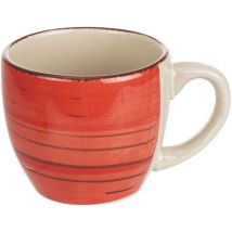 Tazzina Caffè Lipari in Stoneware Rosso Ø 6,5 x h. 5,5 cm – Capacità 90 ml – Lavabile in lavastoviglie