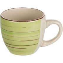 Tazzina Caffè Lipari Verde 90ml – Stoneware – Ø 6,5 x h. 5,5 cm – Lavabile in lavastoviglie – Utilizzabile in microonde