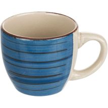 Tazzina Caffè Lipari Blu in Stoneware – Ø 6,5 x h. 5,5 cm – Capacità 90 ml – Lavabile in lavastoviglie