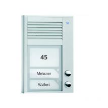 Audio Außenstation Serie pak 2 Klingeltasten (rechtsbündig), ap silber PAK02-EN - TCS