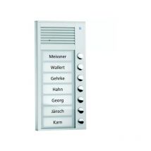 Audio Außenstation Serie pak 7 Klingeltasten (rechtsbündig), ap silber PAK07-EN - TCS