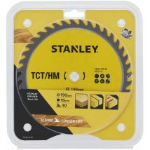Stanley - Zubehör Sta13145- Xj Tct Klinge, Diam 190 X 16 Mm 40 Positive Zähne Atb