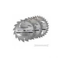 Silverline - tct Circular Saw Blades 16 24 30T 3pk 135 x 12.7 - 10mm Ring 704410