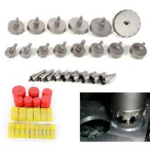 Senderpick - TCT-Lochsägen-Satz für Hartmetall-Bohrmaschine, Bohrmaschine, Kernbohrmaschine, Kreisschneider, Edelstahl, 16 mm 100 mm, für Aluminium,