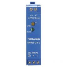 Tdk-lambda - DRB15-24-1 Alimentatore per guida din 24 v/dc 0.63 a 15 w Num. uscite:1 x Contenuto 1 pz.