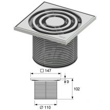 Tece - T.drainpoint s prol.+p.griglia plast./inox 3660003