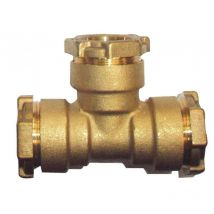 Te 90° compression laiton egaux 25 Renson