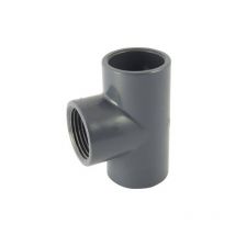 Té 90° Femelle / Femelle / Femelle avec dérivation centrale taraudée en pvc ø a: 50mm ø b: 1''1/2