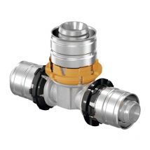 Té à sertir Uponor 1014923 16x20 x 16 mm, réduit, laiton étamé