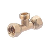 Sans marque Té à visser laiton f 12 x 17 pour tube en cuivre