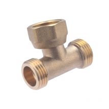 Comptoir De Picardie - sans marque Té à visser laiton m 15 x 21 pour tube en cuivre