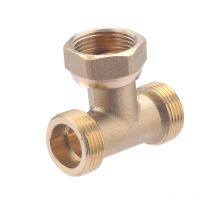 Sans marque Té à visser laiton m 20 x 27 pour tube en cuivre