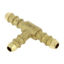 Té cannelé laiton spécial gaz Ø6