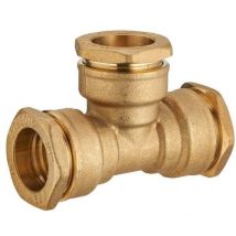 Quick Plomberie - Raccord te à compression laiton D.20 pour tube en polyéthylène