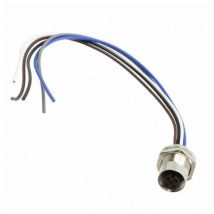 TE Connectivity T4171110003-001M12 Rear mounting socket A, 3P, 0.2m wire