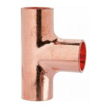 Raccord cuivre en T à souder - Femelle - diamètre 35 mm