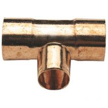 Te droit reduit cuivre triple femelle - 130 cu
