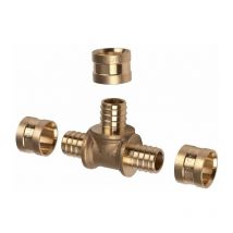 Raccord per en t à glissement - diamètre 25 mm - pb tub