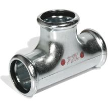 Té électrozingué SteelPres FFF 35mm – Raccord acier – Fixation raccord, Filetage plomberie, Forme du raccord, Largeur